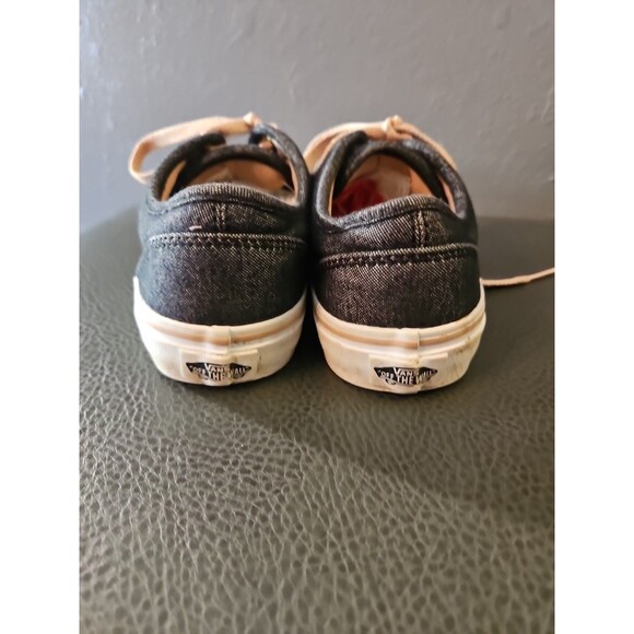 Vans Atwood Skate Sneaker Canvas Low Top Shoe Lace Up Grey/Pink Size Big Girls 4 - Picture 3 of 8